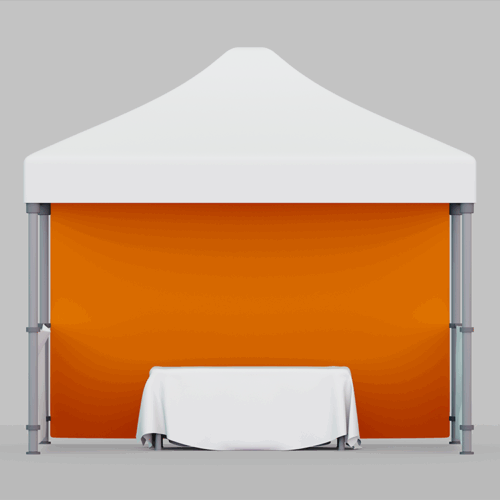 Achterwand voor kraam